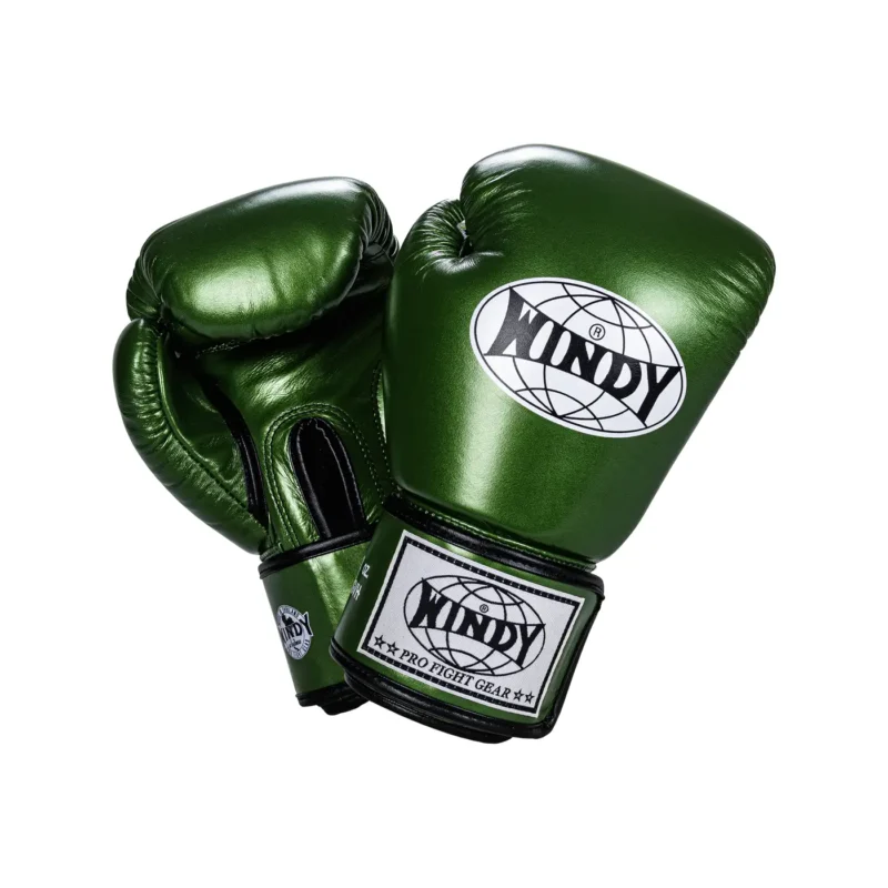 Guantes de Boxeo Windy Verde Metalizado