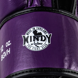 Etiqueta original del guante Windy morado