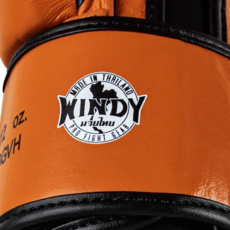 Etiqueta original del guante Windy naranja