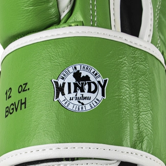 Etiqueta original del guante Windy verde claro