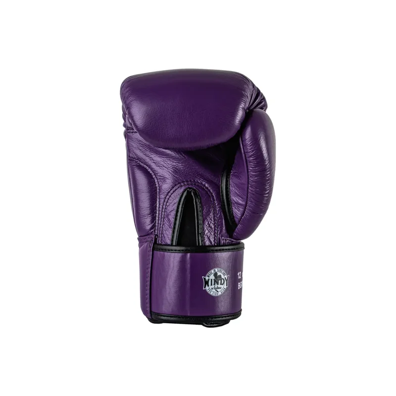 Vista trasera del guante Windy morado